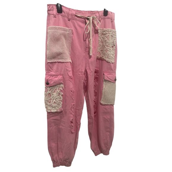 POL Pants - POL BARBIE Pink Distress Joggers